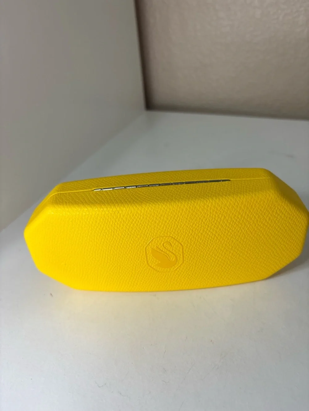 Swarovski Bright Yellow Octagon Hard Shell Case Eyewear Storage Box